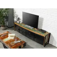MASSIVMOEBEL24.DE MASSIVMOEBEL24 TV-Board Altholz 208x43x55 mehrfarbig lackiert INDUSTRIAL #106