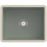Villeroy & Boch 331001R8 Subway 60 SU Keramikspüle Unterbau Unterschrankbreite ab 60 cm Morning Green CeramicPlus Keramik Handbetätigung - inkl.