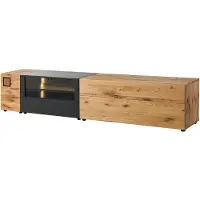 MASSIVMOEBEL24.DE MASSIVMOEBEL24 Lowboard Wildeiche 250x52x52 natur geölt/lackiert KITZBÜHEL #121