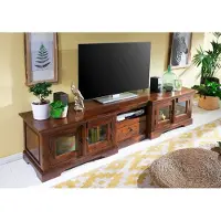 MASSIVMOEBEL24.DE MASSIVMOEBEL24 TV-Board Akazie 210x50x50 nougat lackiert OXFORD #339