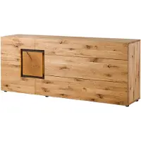 MASSIVMOEBEL24.DE MASSIVMOEBEL24 Sideboard Wildeiche 160x43,5x80 natur geölt/lackiert KITZBÜHEL #128