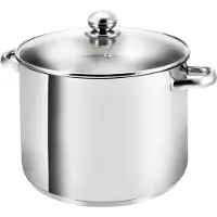 KOPF XXL Induktion Kochtopf Gigant, Ø 28 cm, Höhe 21 cm, 12,5 Liter, Edelstahl