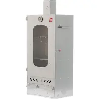ITA Räucherofen 7012 - Premium Räucherschrank mit 3 Etagen - Legierter Stahl, mit Sichtfenster & Kaminabzug