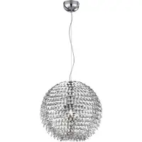 Etc-shop LED Hängeleuchte, Kugel, chrom, D 30 cm