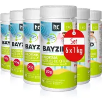 Höfer Chemie 6x1 kg BAYZID Chlortabs 20g langsam löslich für langanhaltend sauberes Wasser