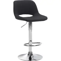 CLP Barhocker Camden Stoff drehbar und höhenverstellbar schwarz Material Gestell Metall in Chromoptik