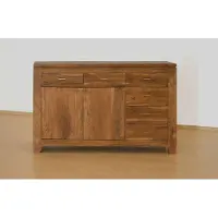 MASSIVMOEBEL24.DE MASSIVMOEBEL24 Sideboard Akazie 150x45x90 hellbraun lackiert SHAMAN #40