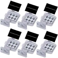Etc-shop 6er Set LED Solarleuchte, weiß, Bewegungsmelder, L 12,8 cm