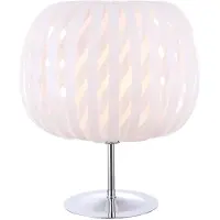 Etc-shop LED Tischlampe weiß, Chrom, Höhe 30 cm, DAKOTA