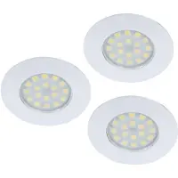 Globo LED Einbaustrahler, rund, weiß, modern, warmweiß, D 7cm, 3er
