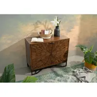 MASSIVMOEBEL24.DE MASSIVMOEBEL24 Kommode Mango 107x46x86 braun lackiert STILMÖBEL #115