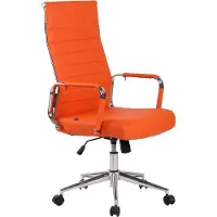 CLP Bürostuhl Kolumbus Kunstleder höhenverstellbar und drehbar orange