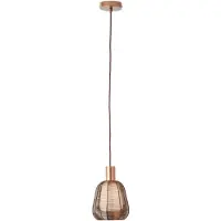Brilliant Pendelleuchte 18cm Wallace braun IP20 E27 40 Watt dimmbar g. f. Normallampe