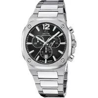 Jaguar J1025/3 RC. Chronograph Uhr Herrenuhr Edelstahl Chrono Datum silber