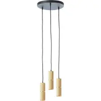 Brilliant Pendelleuchte Marty LED-Pendellampe, D: 30 cm, 3x 350 lm, 3000 K, schwarz/matt goldfarben