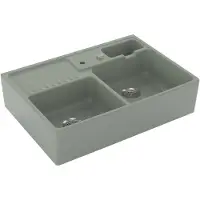 Villeroy & Boch 632392R8 Spülstein Doppelbecken Keramikspüle Einbau Unterschrankbreite ab 90 cm weiß glänzend mit CeramicPlus Excenterbetätigung - inkl.