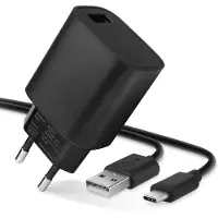 Subtel Qualitäts Ladekabel - 1m (3A) kompatibel mit Vernee Apollo / Apollo X / Apollo Lite / Mars / Mars Pro 4G / X / X1 / X2 / V2 Pro (5V / USB C (Type C)) Ladegerät Netzteil Charger schwarz