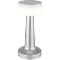 Globo Lighting LED Tischleuchte, Touchdimmer, USB, nickel-matt, H 21,5 cm