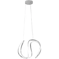 Etc-shop LED Pendelleuchte, grau, weiß, dimmbar, geschwungen, L 45 cm