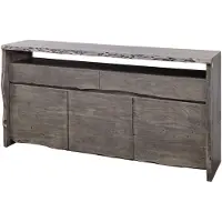 MASSIVMOEBEL24.DE MASSIVMOEBEL24 Sideboard Akazie 191x45x96 grau lackiert PURE ACACIA #402