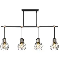 Etc-shop Hängeleuchte, Gitter Design, Gold, L 87 cm, ARGUSTO