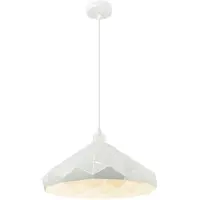 Etc-shop LED Hängeleuchte mit Muster Lampenschirm, weiß, 40 cm