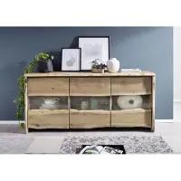 MASSIVMOEBEL24.DE MASSIVMOEBEL24 Sideboard Akazie 191x45x96 natur lackiert PURE ACACIA #708