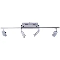Etc-shop LED Deckenleuchte, chrom, Spots beweglich, L 67 cm
