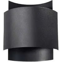 Etc-shop Wandleuchte, Stahl, schwarz, Up & Down Beleuchtung, H 23 cm