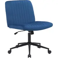 CLP Bürostuhl Kingman höhenverstellbar und drehbar blau Material Samt