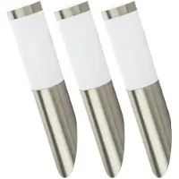 Etc-shop 3er Set Wandlampe, Edelstahl, silber, H 40 cm