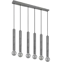 Etc-shop Hängeleuchte, Höhenverstellbar, nickel-matt, L 110 cm