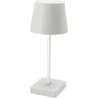 Cepewa LED Tischleuchte weiß Touchfunktion 26 cm aufladbar warm weiß 56522