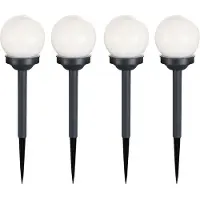 Globo Lighting 4x LED Solarkugel Stecklampen, weiß, H 39 cm