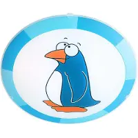 Etc-shop RGB LED Wandleuchte, Pinguin, Glas, Stahl, blau weiß, D 25 cm