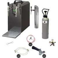 Ich-zapfe Bierzapfanlage Untertisch Komplettset STREAM 50, 2-Leitungen Trockenkühler, bis 55 l/h, KEG Typ G & D