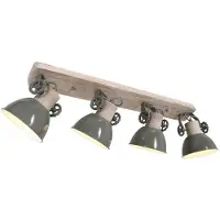 Etc-shop LED Deckenstrahler, Metall, Holz, Spots verstellbar