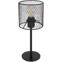 Globo Lighting RGB LED Tischleuchte, Metallgeflecht, schwarz, Höhe 35 cm