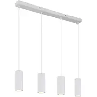 Globo LED Hängeleuchte, weiß matt, 4 flammig, H 120 cm