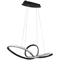 Etc-shop LED Hängeleuchte, schwarz-matt, Switch-Dimmer, H 150 cm