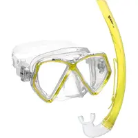 Mares Aquazone Zephir Jr Schnorchelset Gelb Gelb One Size
