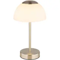 Globo LED Tischleuchte, Glas opal, Touchdimmer, CCT, Akku, H 28 cm