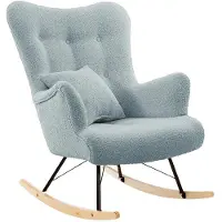 Mirjan 24 Schaukelsessel Zawil Boucle, Vintage Relaxsessel, Polstersessel, Wohnzimmersessel vom Hersteller (Farbe: Baloo 2086)