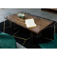 WOLF-Möbel MASSIVMOEBEL24.DE Couchtisch Altholz 110x60x42 braun lackiert SEVILLA #29