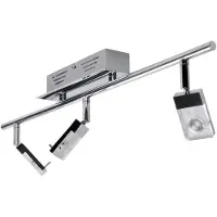 Etc-shop LED Deckenstrahler, chrom, bewegliche Spots, L 60 cm