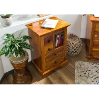 MASSIVMOEBEL24.DE MASSIVMOEBEL24 Kommode Akazie 55x40x80 honig lackiert OXFORD #0503