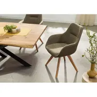 G + K MASSIVMOEBEL24 Drehstuhl Wildeiche 56x60x87 grün TACOMA #13