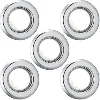 Etc-shop 5er Set LED Einbaustrahler, Chrom, rund