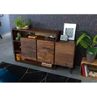 WOLF-Möbel MASSIVMOEBEL24 Kommode Akazie / Altholz 175x40x100 braun lackiert SEVILLA #05