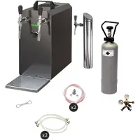 Ich-zapfe Bierzapfanlage STREAM 50, Untertisch-Komplettset mit 2-Zapf Trockenkühler, bis 55 l/h